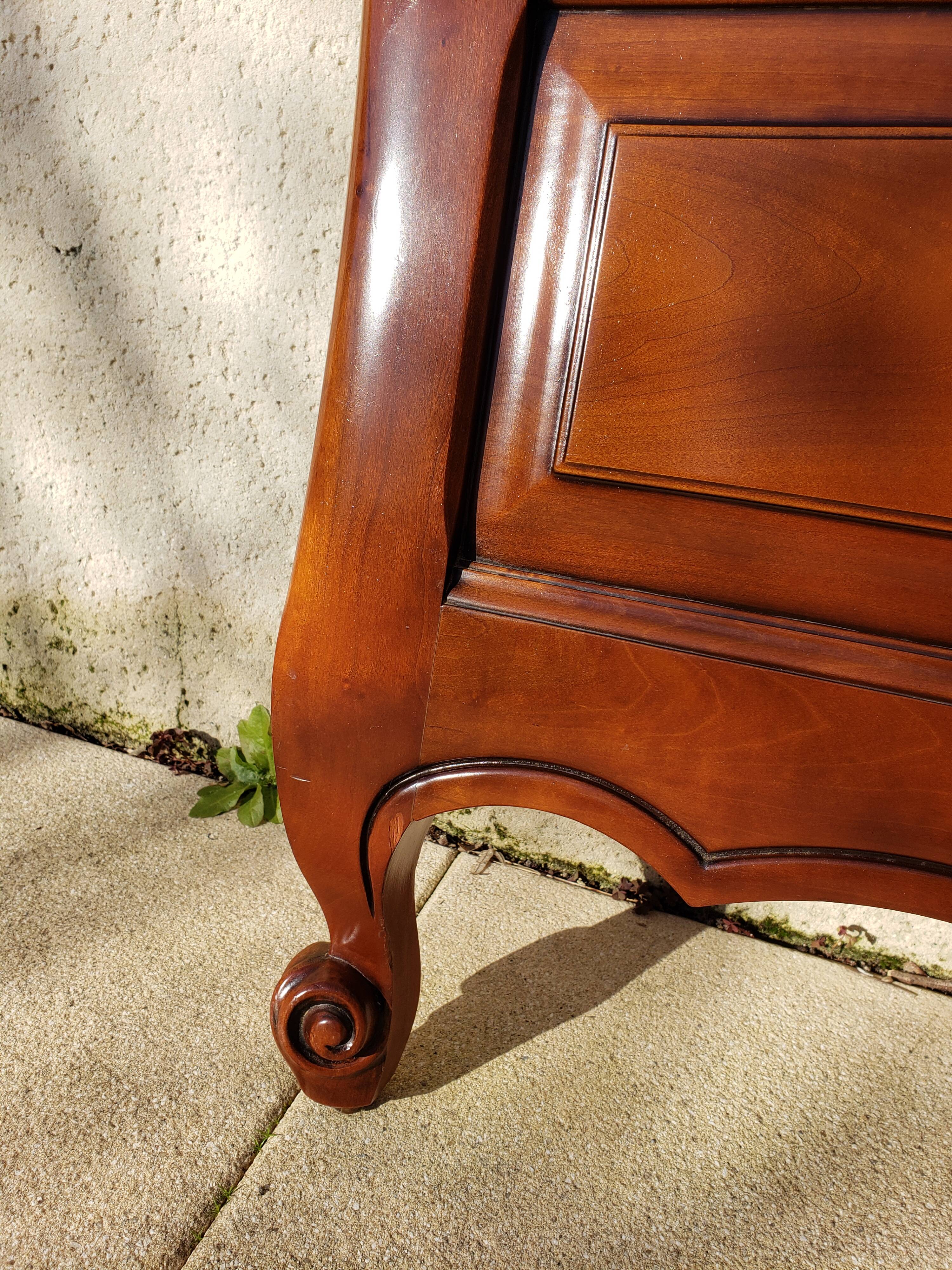 Louis XV style bed in cherry wood