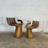 Hand carved chairs in the Pedro Fiedeberg style
