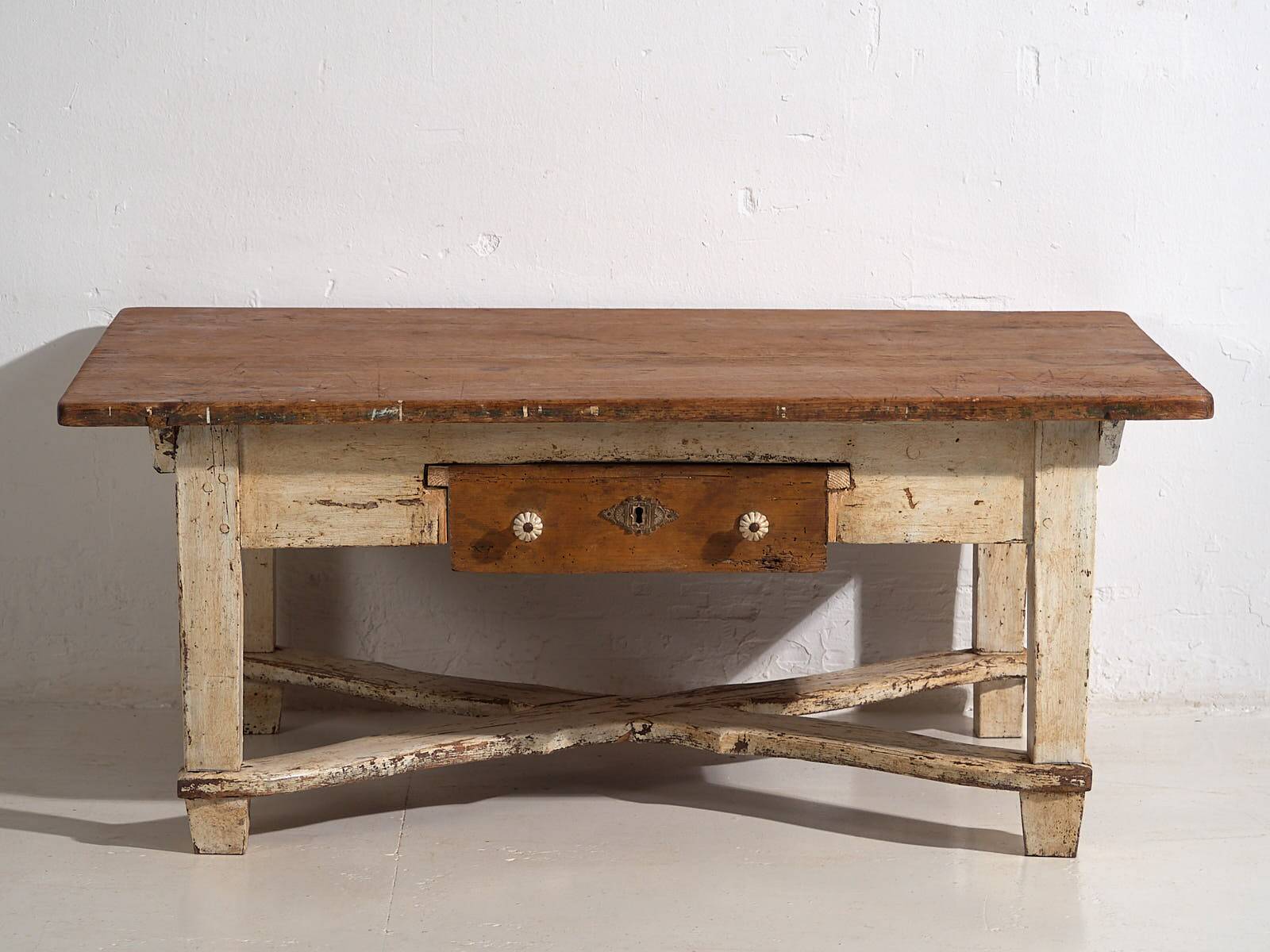 Antique white coffee table (circa 1920)