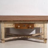 Ancienne table basse blanche (vers 1920)