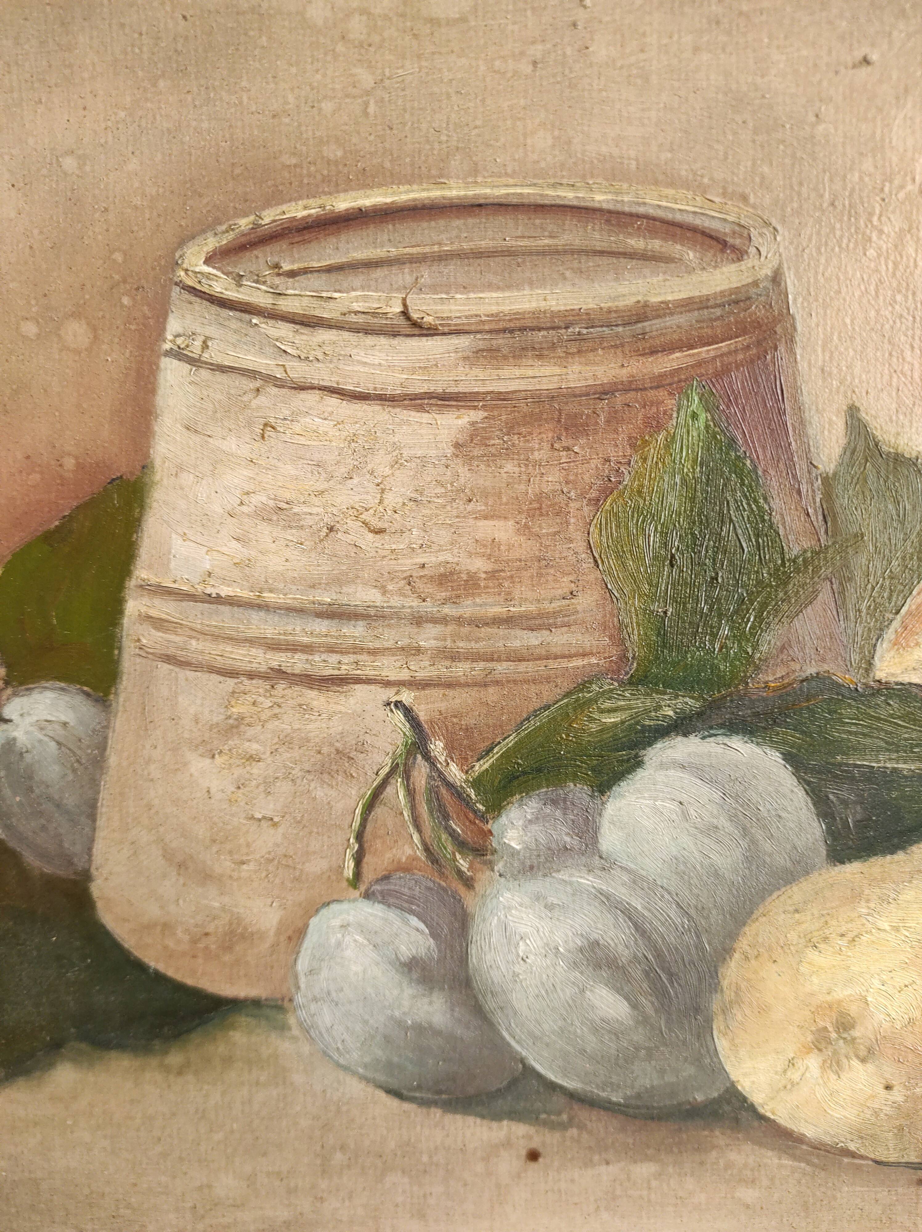 Nature morte vintage, signée Dihlmann, 1934