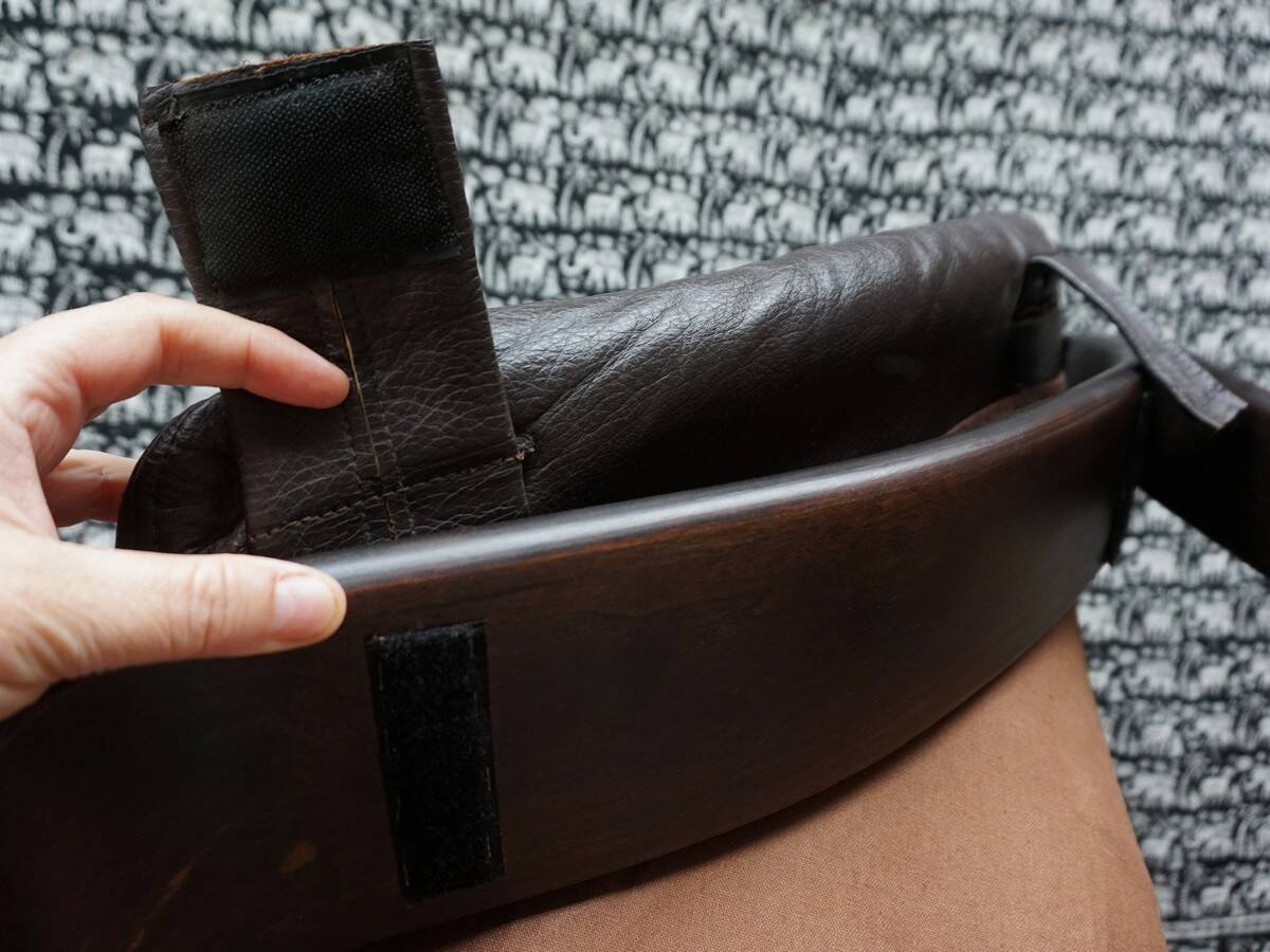 Brutalist brown Leather low Lounge Chair, Norway 1970s