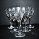 Set of 6 chantilly white wine glasses, cut crystal from saint-louis, h14cm