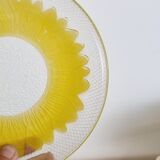 Set of 6 small plates sunflower cap