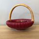 Ceramic and rattan basket