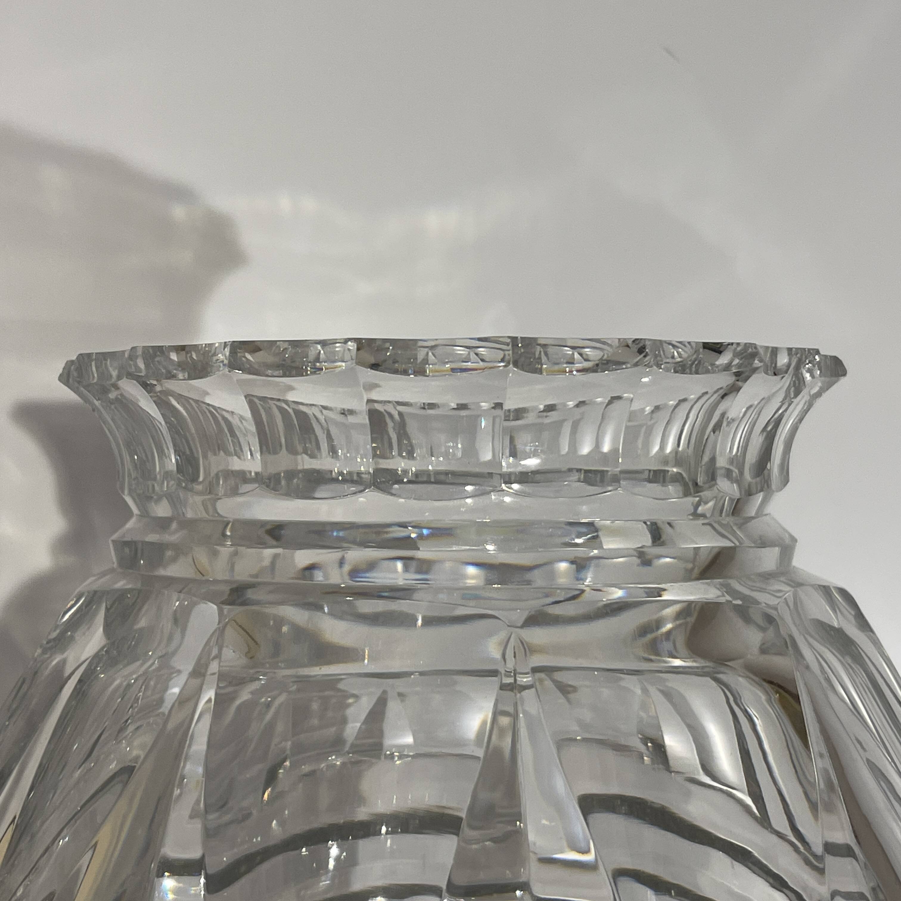 Joseph Simon Art Deco vase in clear cut crystal, ca 1925