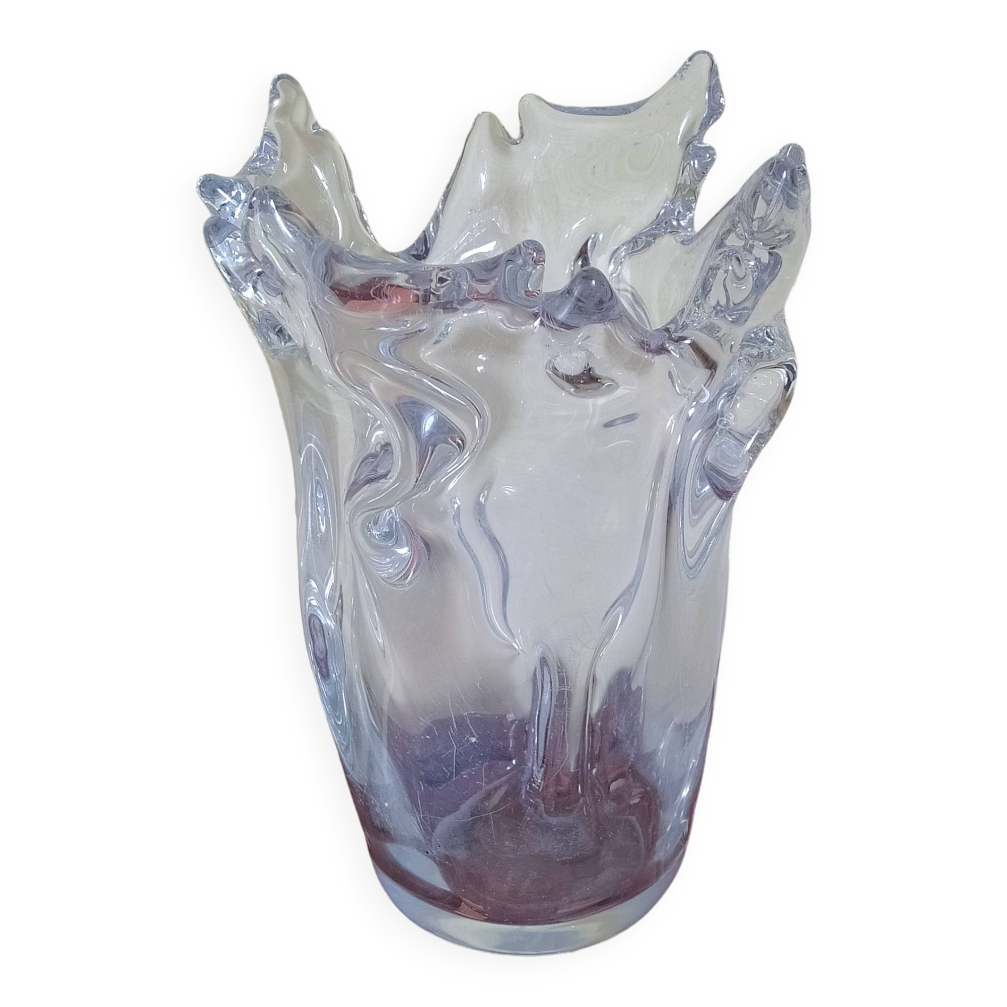 Large Schneider crystal vase