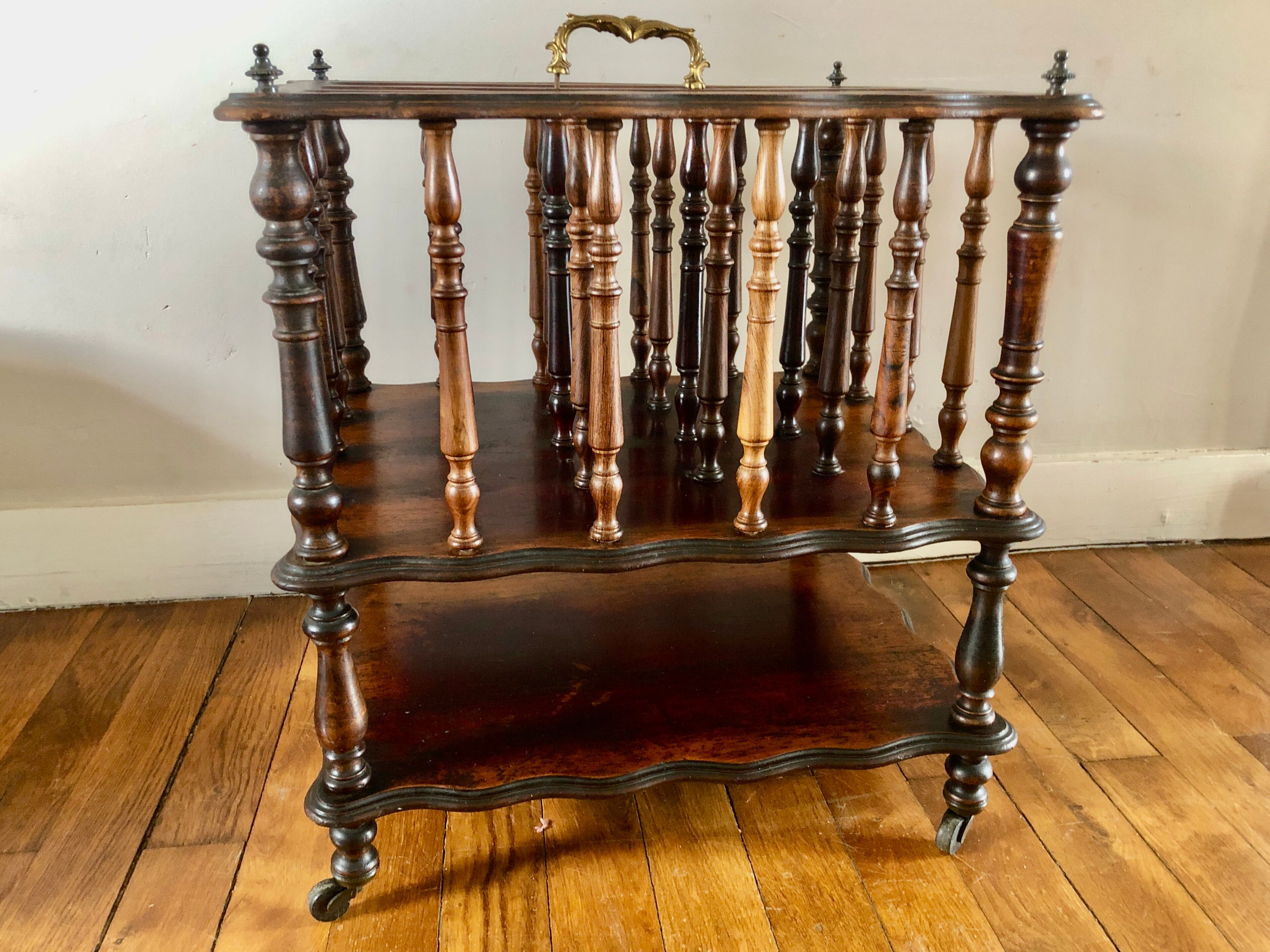 Rosewood music stand from the early 20th century.