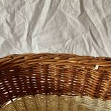 Vintage wicker and scoubidou basket