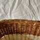 Panier corbeille vintage en osier et scoubidou