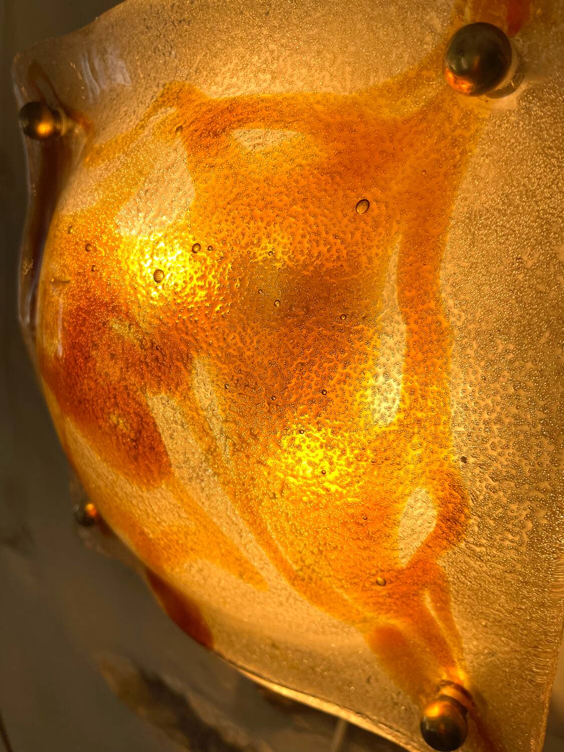 Mazzega two-tone glass wall lamp, Italy 1970s