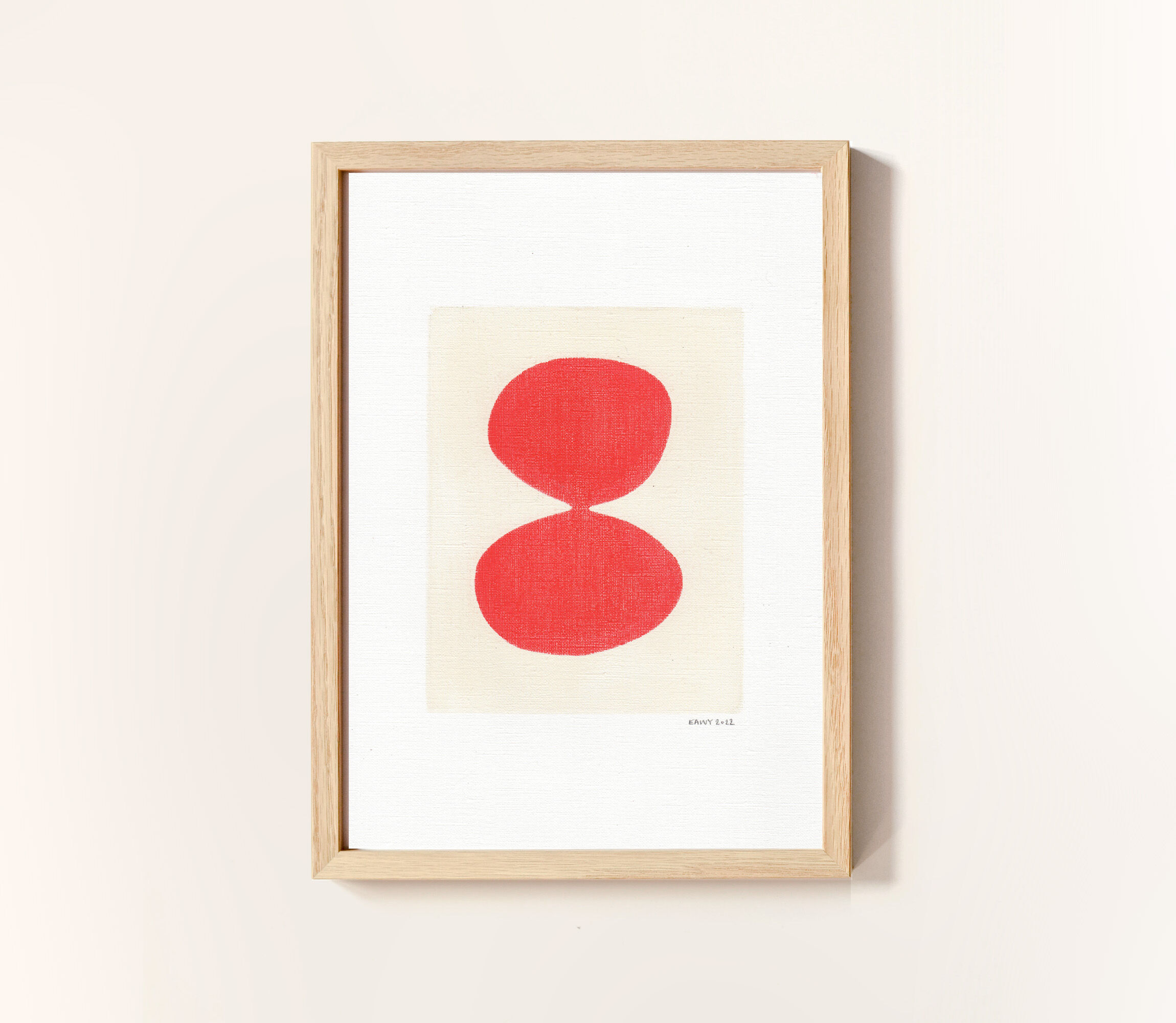 Series of 4 paintings on paper signed Eawy