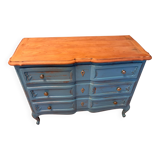 commode  bleu