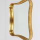 Golden wooden mirror in the style of Gio Ponti by Max Welz, Vienna, Austria, 1940s.