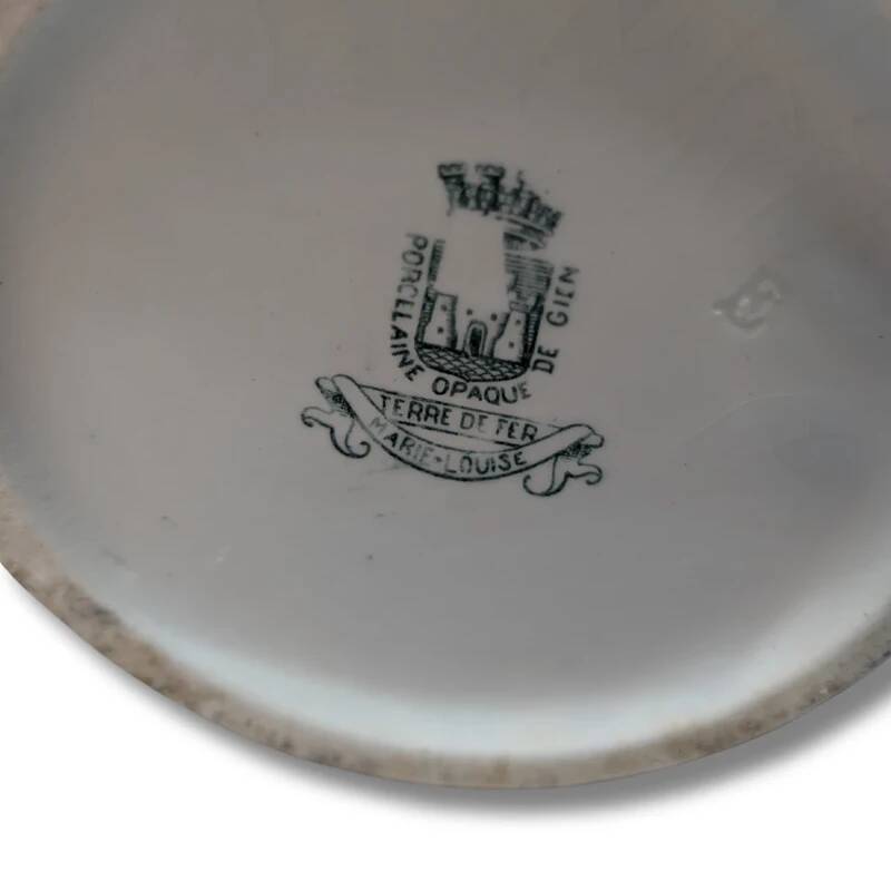 Opaque porcelain water jug from Gien: Terre de Fer Marie-Louise