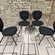 Lot 4 chaises ergonomiques design vintage