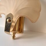 Appliques murales coquillages en verre vintage, lampes style art nouveau