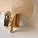 Vintage glass shell wall sconces, Art Nouveau style lamps.