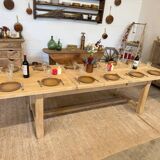 Solid oak farmhouse table with extensions