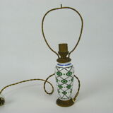 Lyre lamp in polychrome porcelain