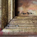 HST painting "Bouquet of wild flowers" signed + frame