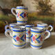 6 ceramic cups signed hc