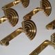 1 out of 12 pcs. Postmodern italian designer sottsass brass wall coat hooks