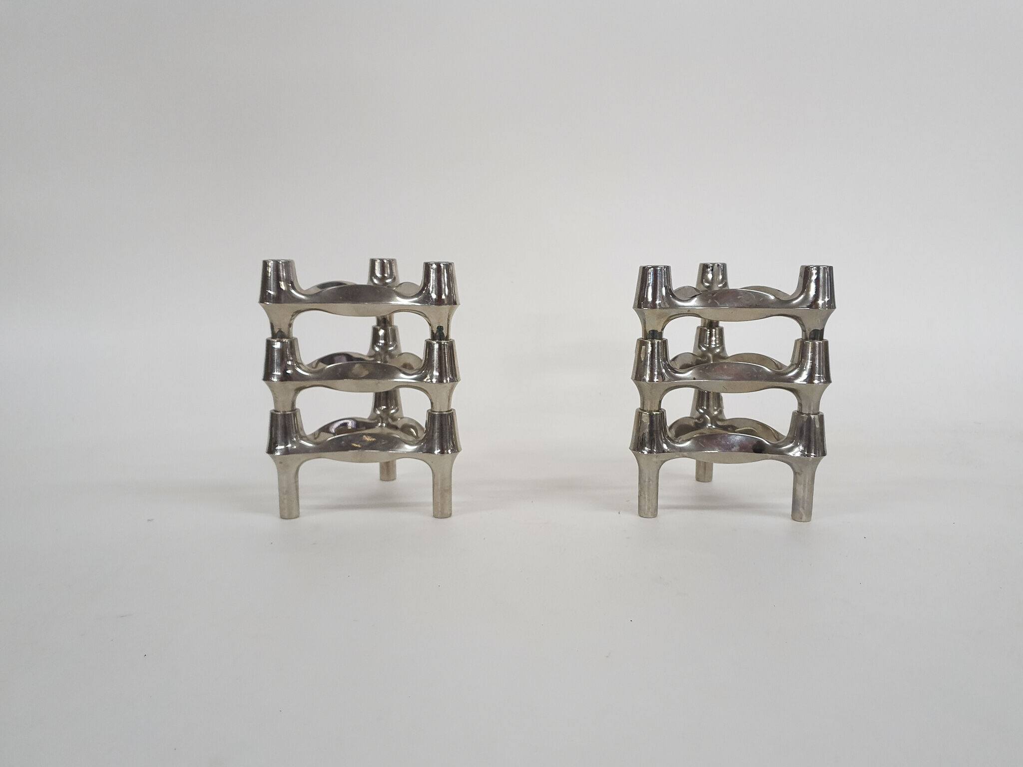 Set of six Ceasar Stoffi and Fritz Nagel for Quist candle holders, Germany 1950's