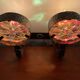 Appliques vintage en ferforgé et pâte De verre Murano des années 50-60