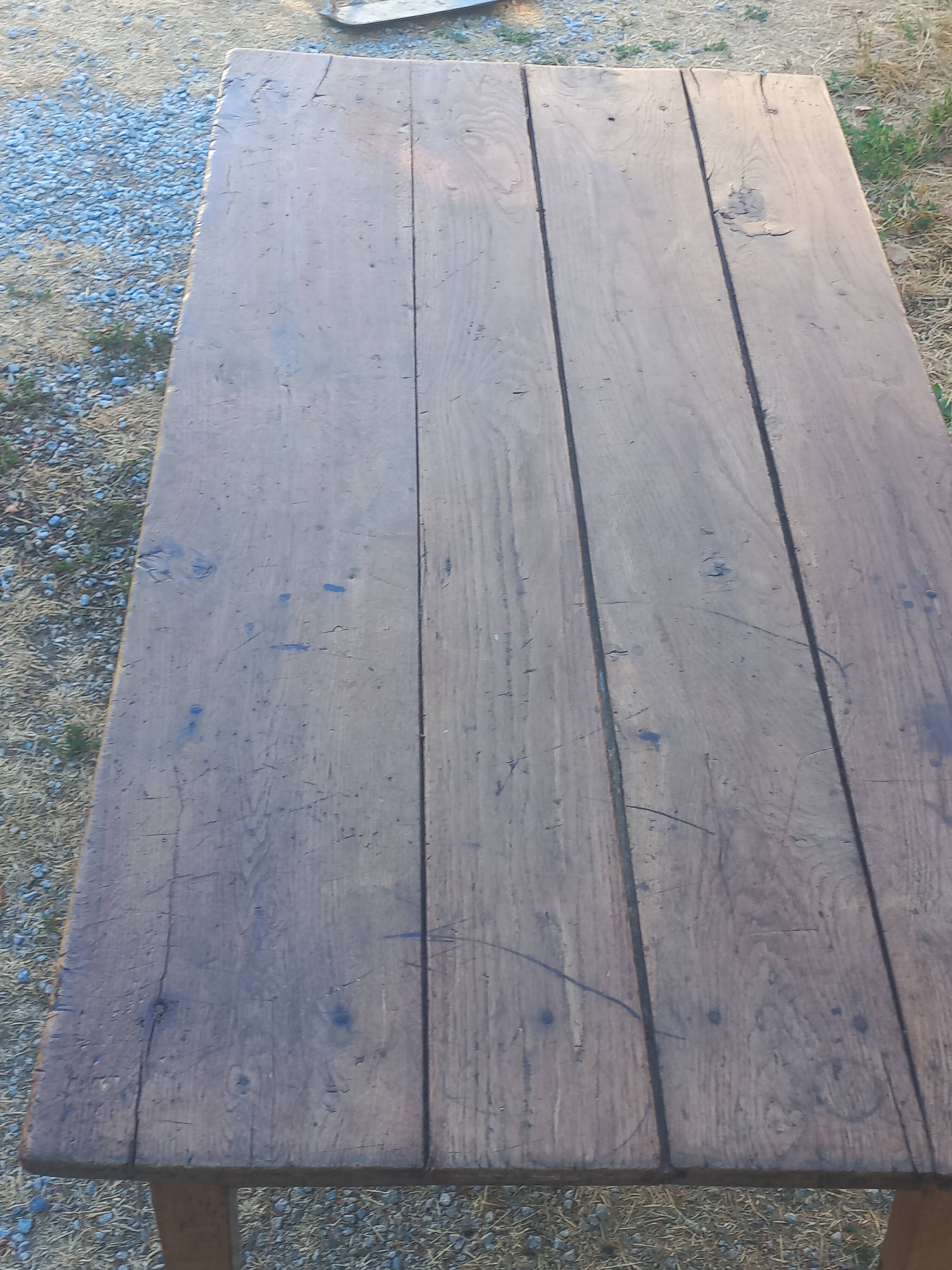 19th-century oak farmhouse coffee table 149cm