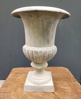 Cast iron garden vase grey planter