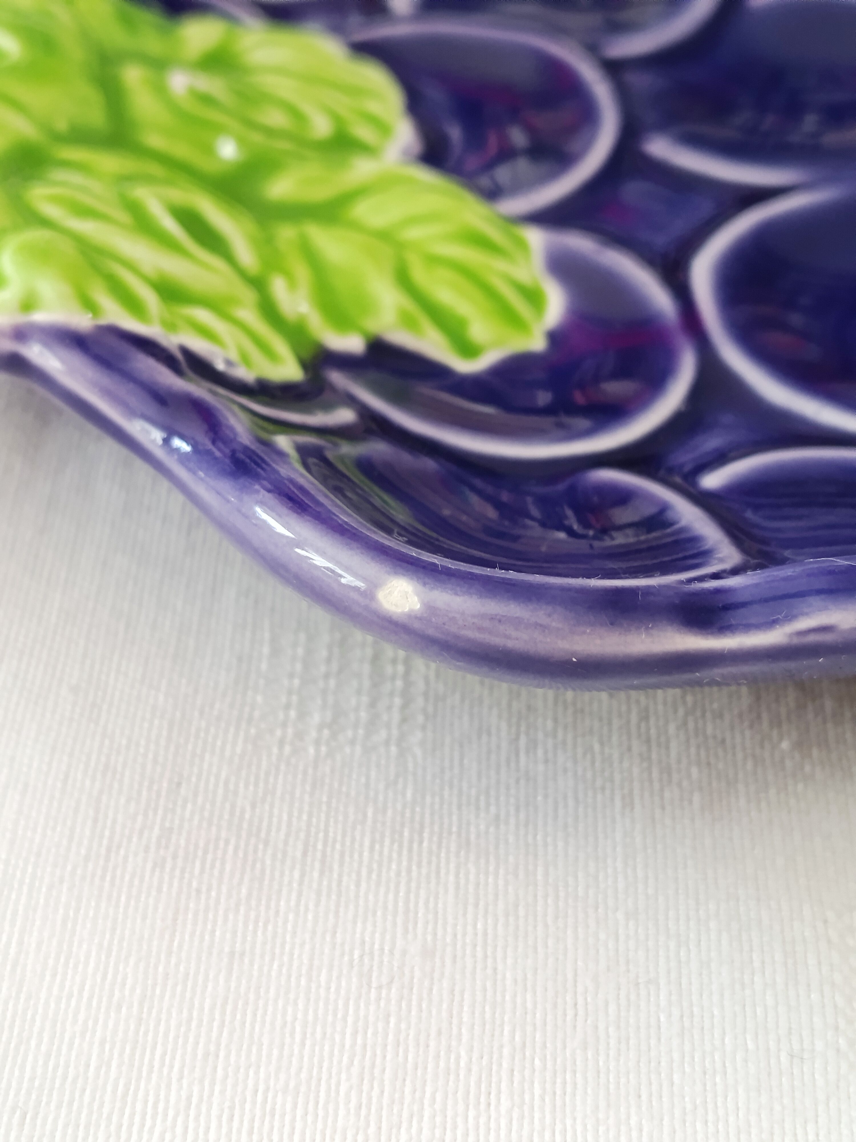 bowls and cups in slipware fruits