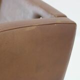 1970s Pair of Brown Leather Armchairs, Denmark