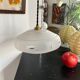 Translucent glass saucer suspension