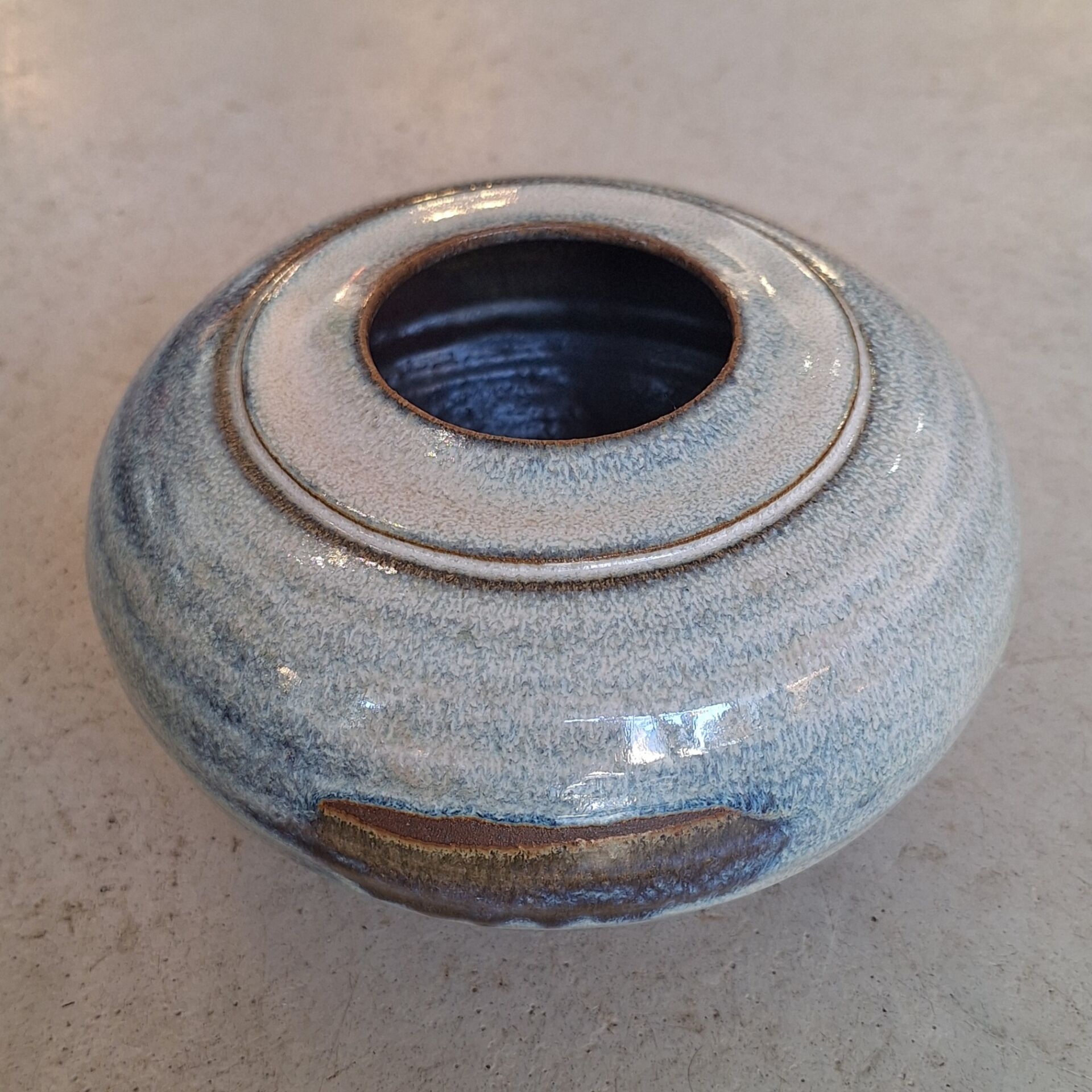 Glazed ceramic vase by Nadia and Alain Pinel