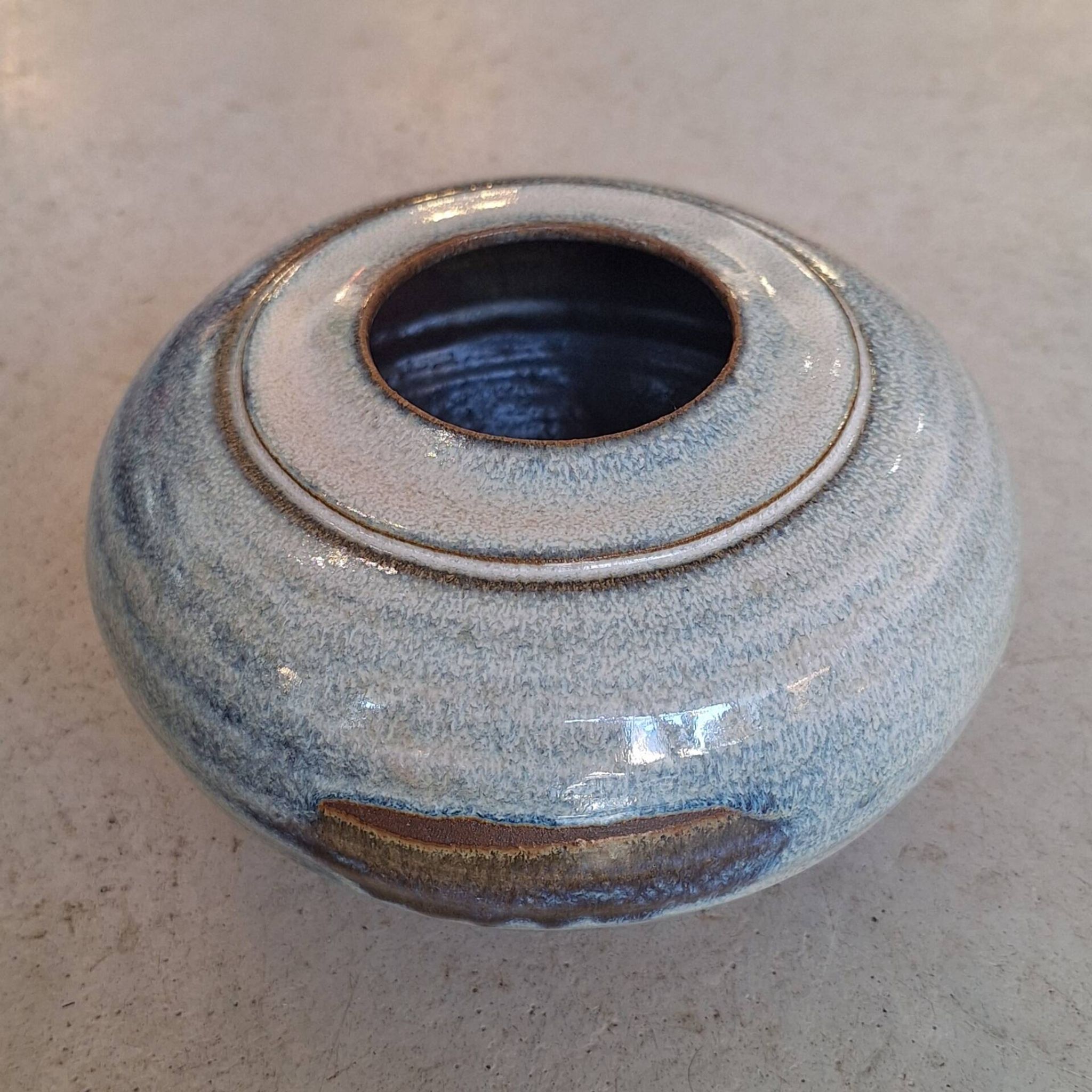 Glazed ceramic vase by Nadia and Alain Pinel