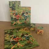 Jouet ancien boite de cubes anciens