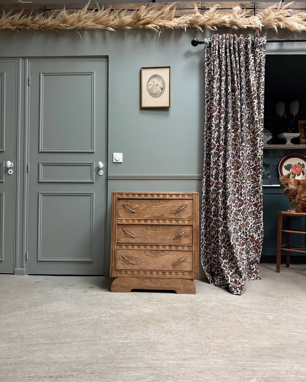 Art Deco oak commode (renovated)