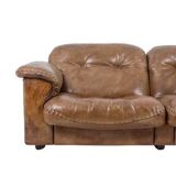 Maison De Sede. Two-seater sofa in buffalo leather. 1970s.