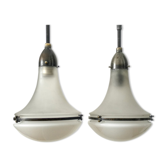 L42 Luzette pendant lights designed by Peter Behrens for AEG/Siemens Schuckert Werke (circa 1910)