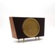 Rare mid century minimalist teak desk clock by zentra