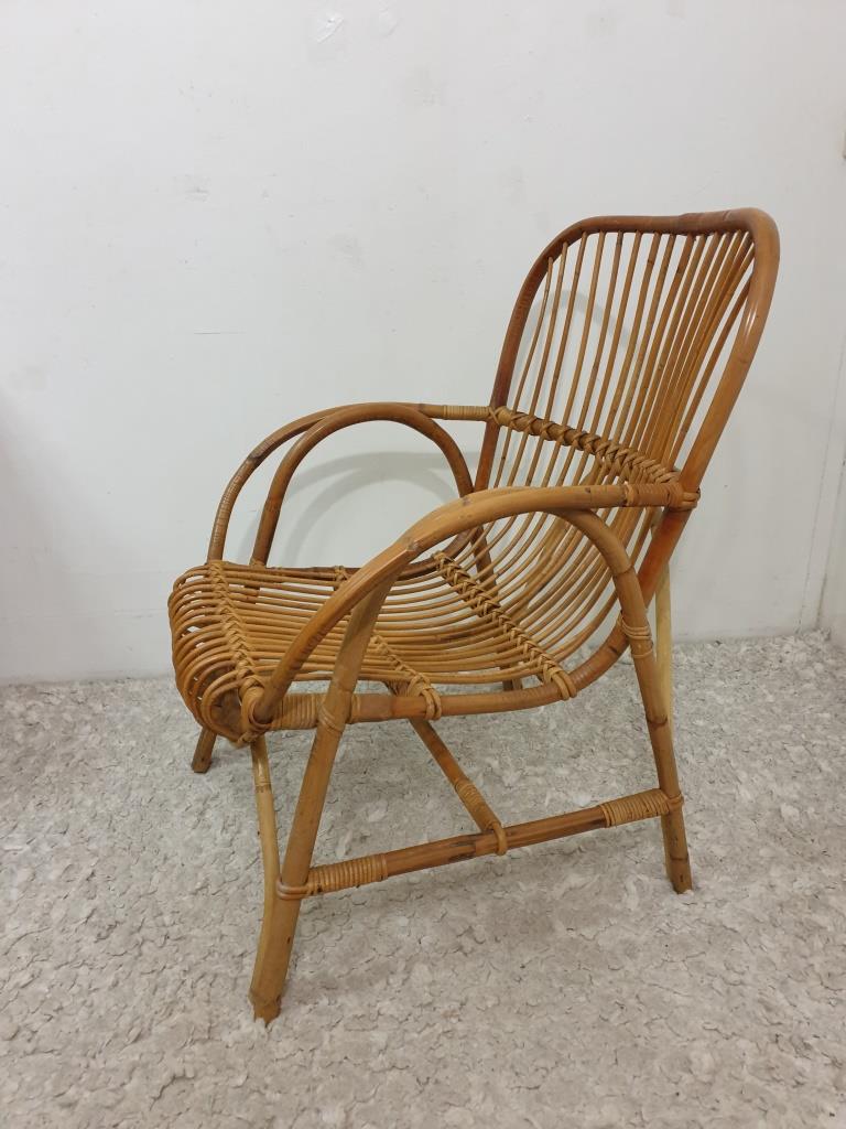 Vintage rattan armchair