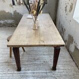 Solid oak farmhouse table 185cm