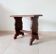 Vintage side table in solid oak, brutalist/rustic.