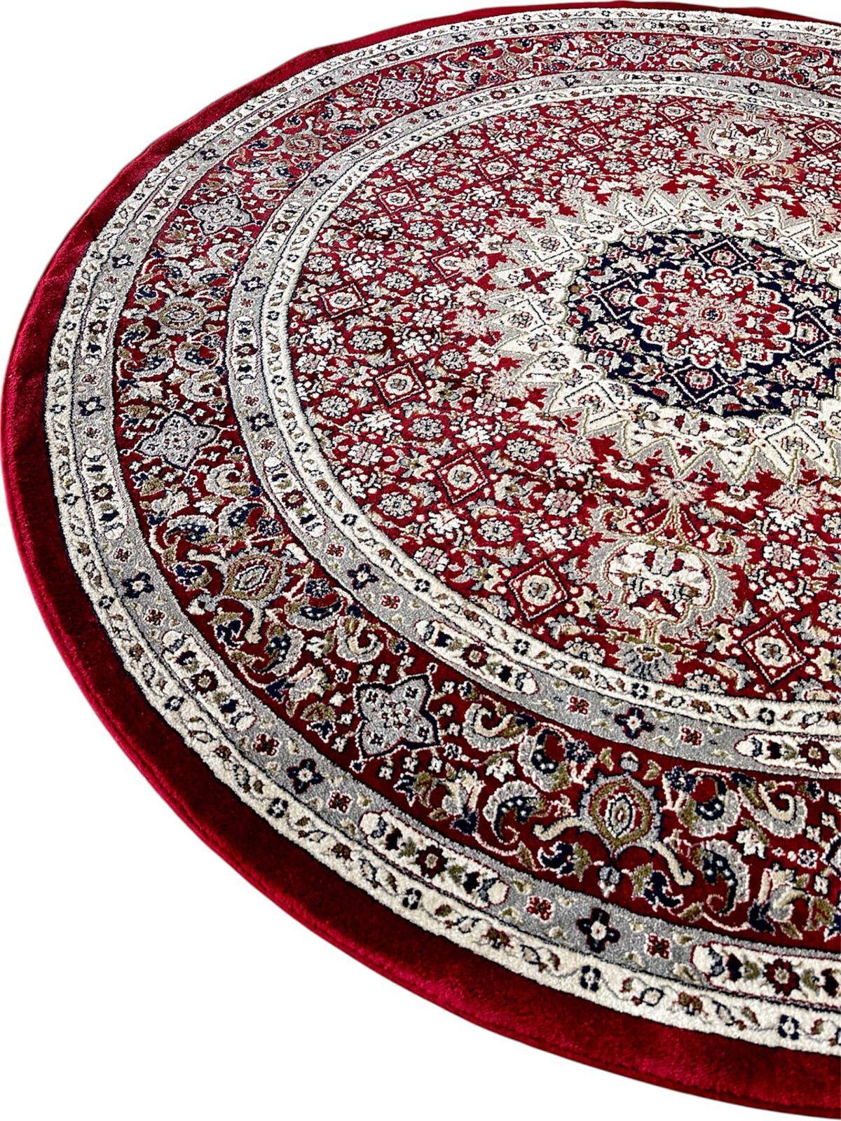 Round oriental wool rug 2m