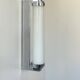 Vintage modernist chrome and opaline wall lamp, France 1980