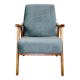 Fauteuil vintage loft années 70 bleu clair