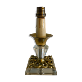 Brass lamp foot and glass