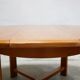Table à manger ronde extensible vintage en bois
