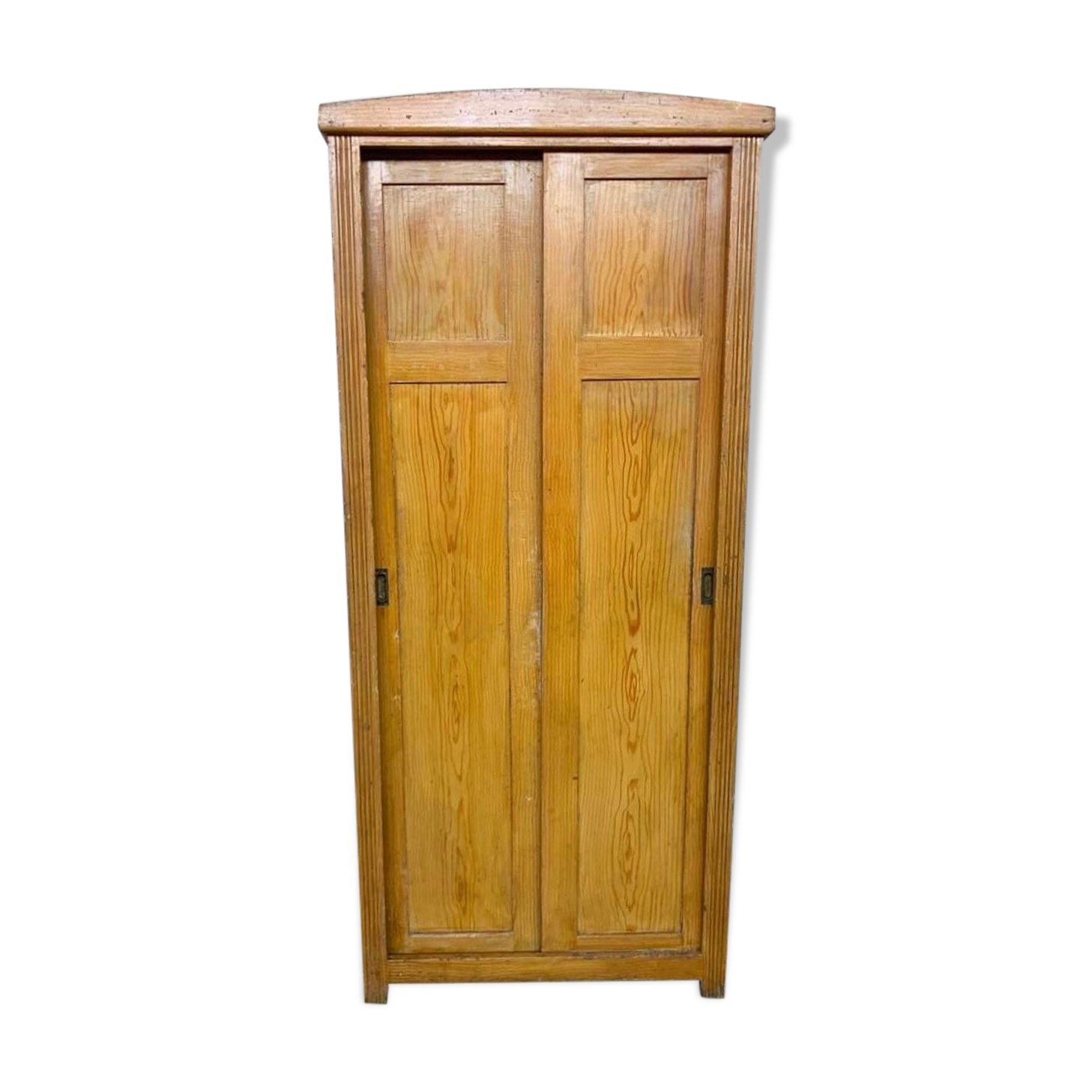 Armoire parisienne vintage à 2 portes coulissantes Armoire d'internat